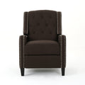 Classic Coffee Fabric Push Back Chair Coffee Fabric