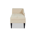 Harrison Tufted Roll Arm Chaise Lounge, Beige Chenille Beige Foam Chenille