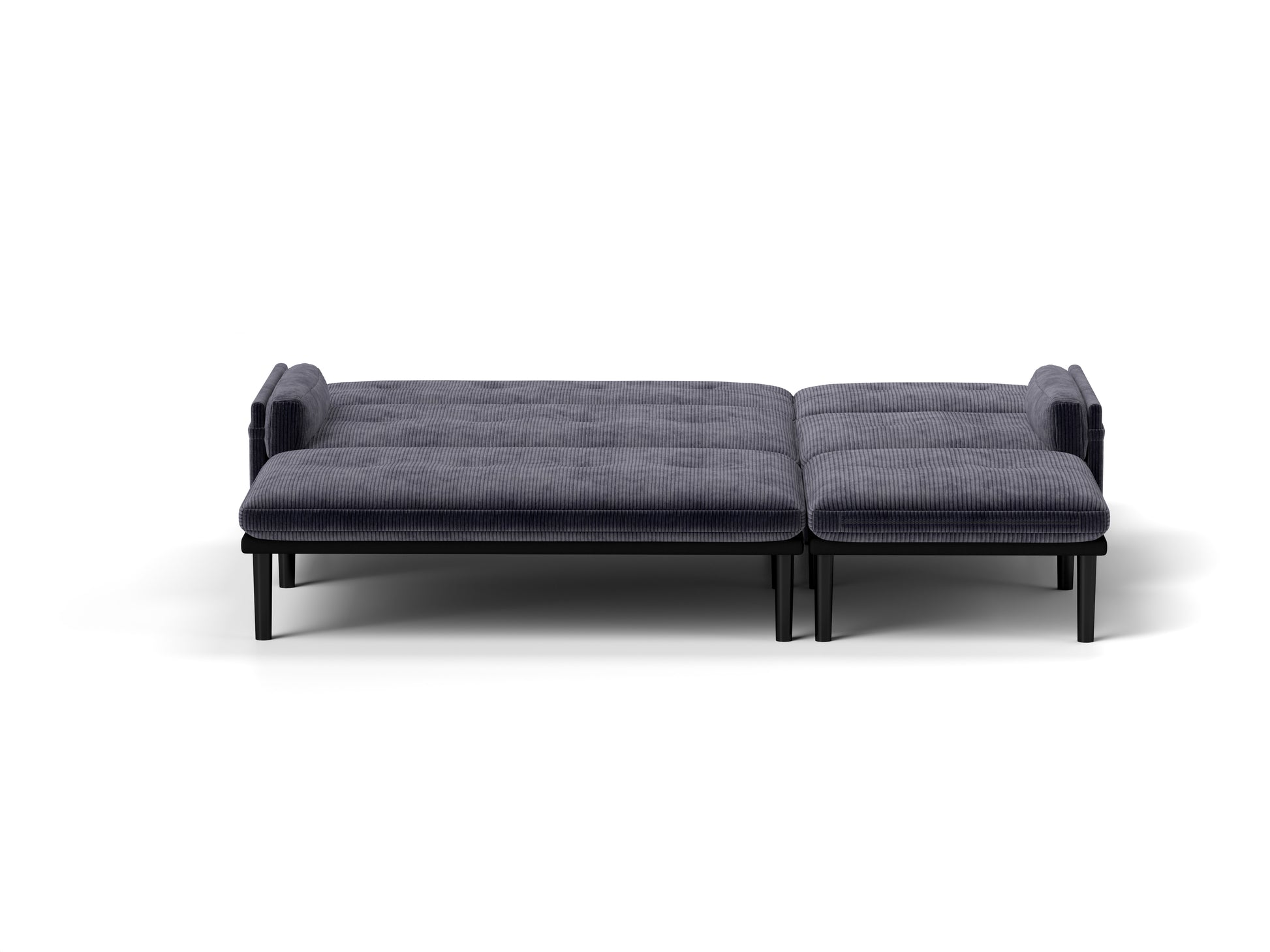 Grey Corduroy Sectional Sofa: Convertible 3 Seaters Sofa, L Shaped Sofa, And Bed Grey Velvet Metal Primary Living Space Medium Soft Loose Back Pillow Top Arms Foam Fabric Metal 3 Seat