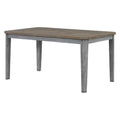 7 Piece Farmhouse Dining Set Classic Rustic Table And 6 High Back Design Chairs For Dining Room, Kitchen Brown Gray Brown Gray Solid Wood Mdf