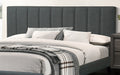 Gorgeous 1Pc Full Size Bed Charcoal Polyfiber Platform Bedframe Slats Bedroom Furniture Box Spring Not Required Full Charcoal Wood Bedroom Modern,Transitional Rubberwood Bed Frame Foam Mdf,Particle
