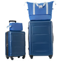 2 Piece Luggage Set With Bags Expanable Spinner Wheels Abs Lightweight Suitcase With Tsa Lock 20Inch 28Inch Blue Abs