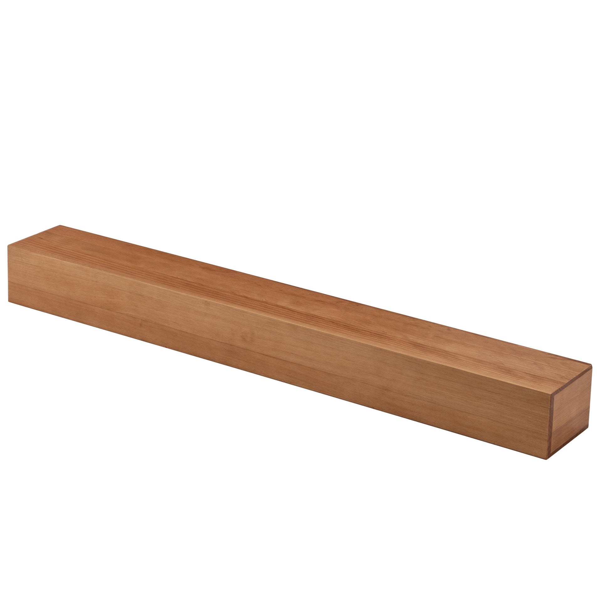 72'' Fireplace Mantel Wooden Wall Mounted Floating Shelf 8" Deep Solid Pine Wood,Natural Natural Wood