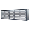 10Ft Storage Cabinet With 30 Drawers Silver Steel