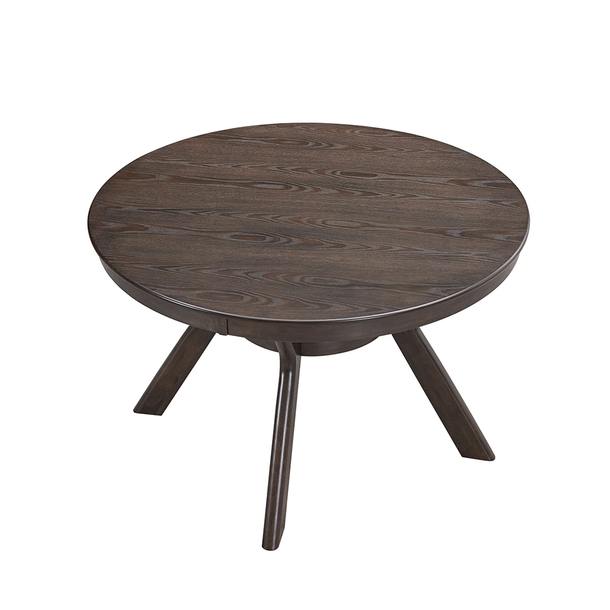 47.24''Round Rubber Wood Dining Table For 4 6 With Wooden Trestle Pedestal Base,Modern Kitchen Wooden Table Dinner Table For Dining Room, Living Room,Brown 1 Table Brown Solid Wood Mdf