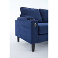 Blue Color Knock Down 3 Seat Combo Sofa With Storage Ottoman For Living Room Apartment Bedroom And Compact Room,Room, Upholstered Sectional Couch, L Shaped Bench With A Footrest, A Individual Stool White Wood Primary Living Space Heavy Duty Pine 3 Seat