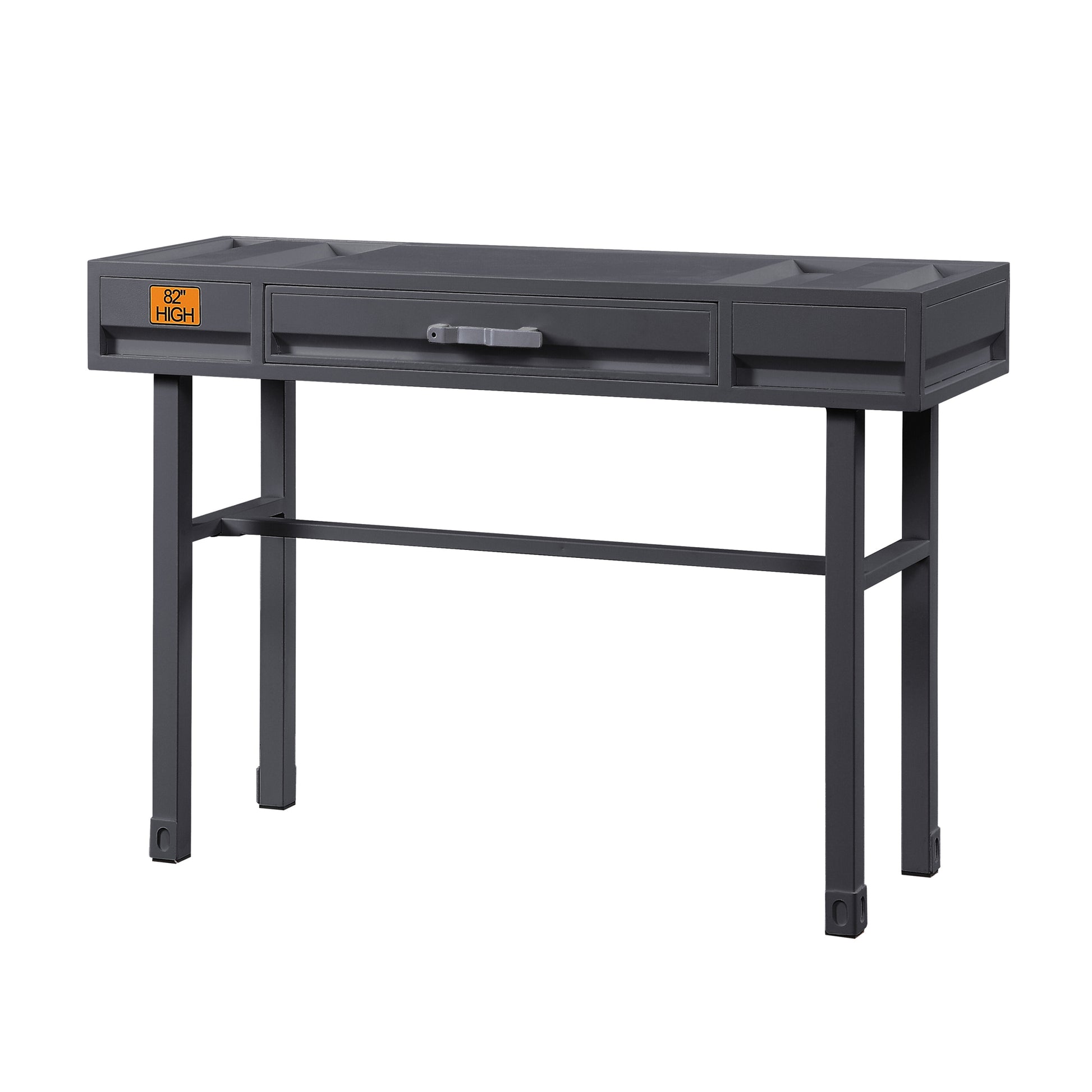 Gunmetal Writing Desk With 1 Drawer Gunmetal Writting Desk Office Rectangular Drawers Desk Wood