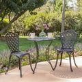 Bono Metal Bistro Set Black Aluminium