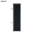 Tall Bathroom Storage Cabinet With Glass Doors, Free Standing, Two Drawers, And Adjustable Shelves, Mdf Board, Painted Black Perfect For Displaying Your Favorite Items 2 Black 2 4 Adjustable Shelves Bathroom Freestanding Partice Board Mdf Pine Wood