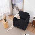 Swivel Barrel Chair For Living Room,360 Degree Swivel Club Modern Accent Single Sofa Chair, Small Leisure Arm Chair For Nursery, Hotel, Bedroom, Office Black Primary Living Space Modern Linen