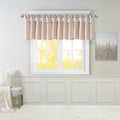 Lightweight Faux Silk Valance With Beads Blush 50X26