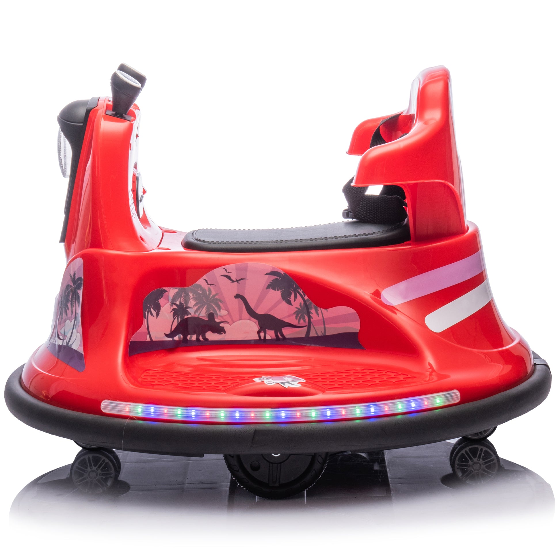 12V Kids Ride On Bumper Car W Parents Control,Rotate 360 Degrees,Two Handed Switch For Direction Control,Bumper Strip,Light Belt,Mp3 Music,Bluetooth,Provide A Speed Of 0.75Mph For Kids Of 2 5 Red 50