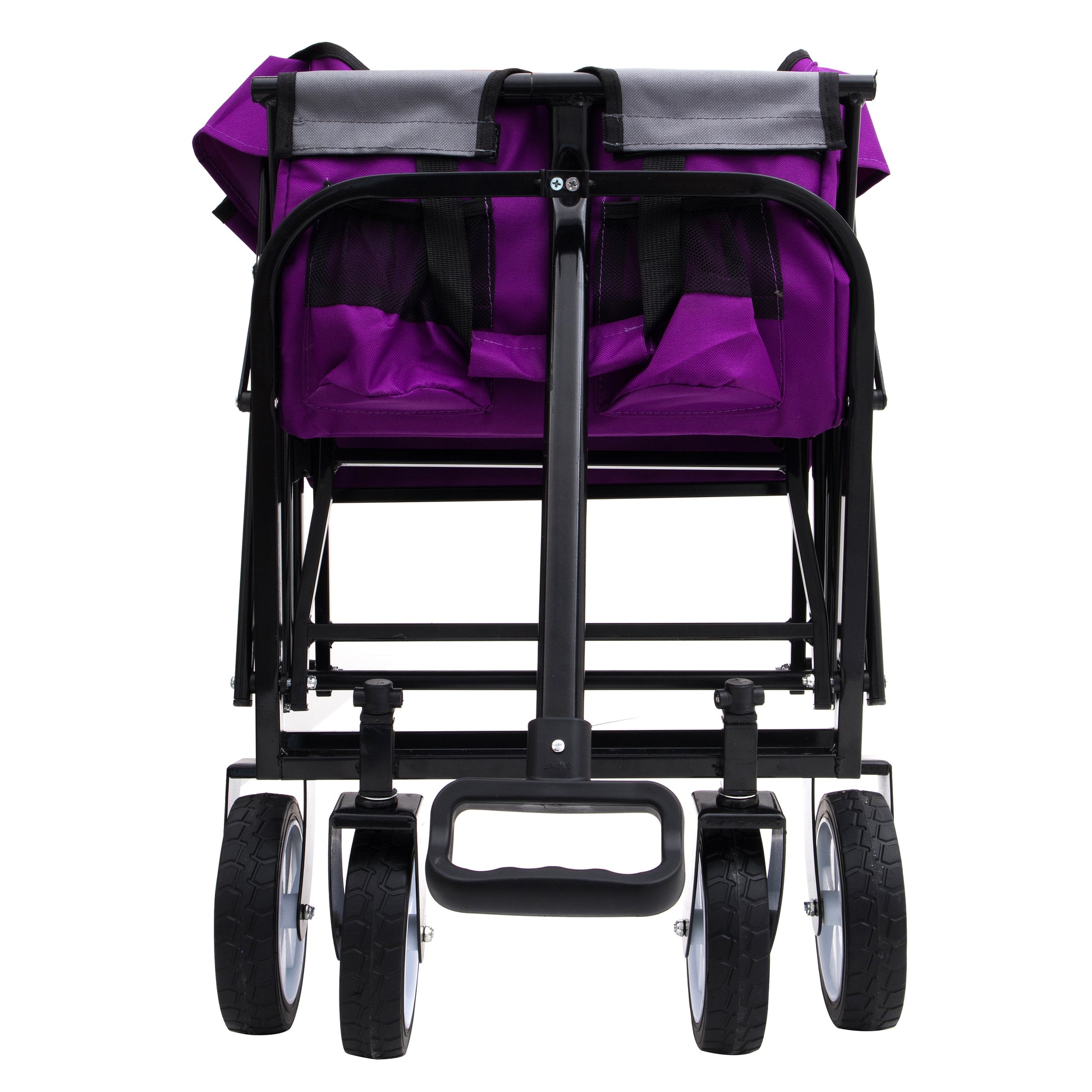 Minimeetall Strapcollapsible Foldable Wagon Cart With Strapping System Beach Wagonutility Cartutility Wagon Grocery Cart For Camping Shopping Sports Gardeing Fishing Supports 225Lbs Purple Purple