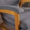 Mid Century Fabric Rocking Chair Gray Fabric