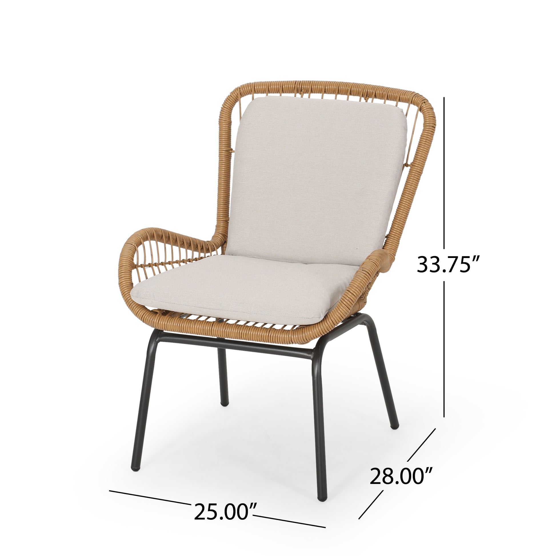 Pabrico Chair Light Brown Iron Plastic