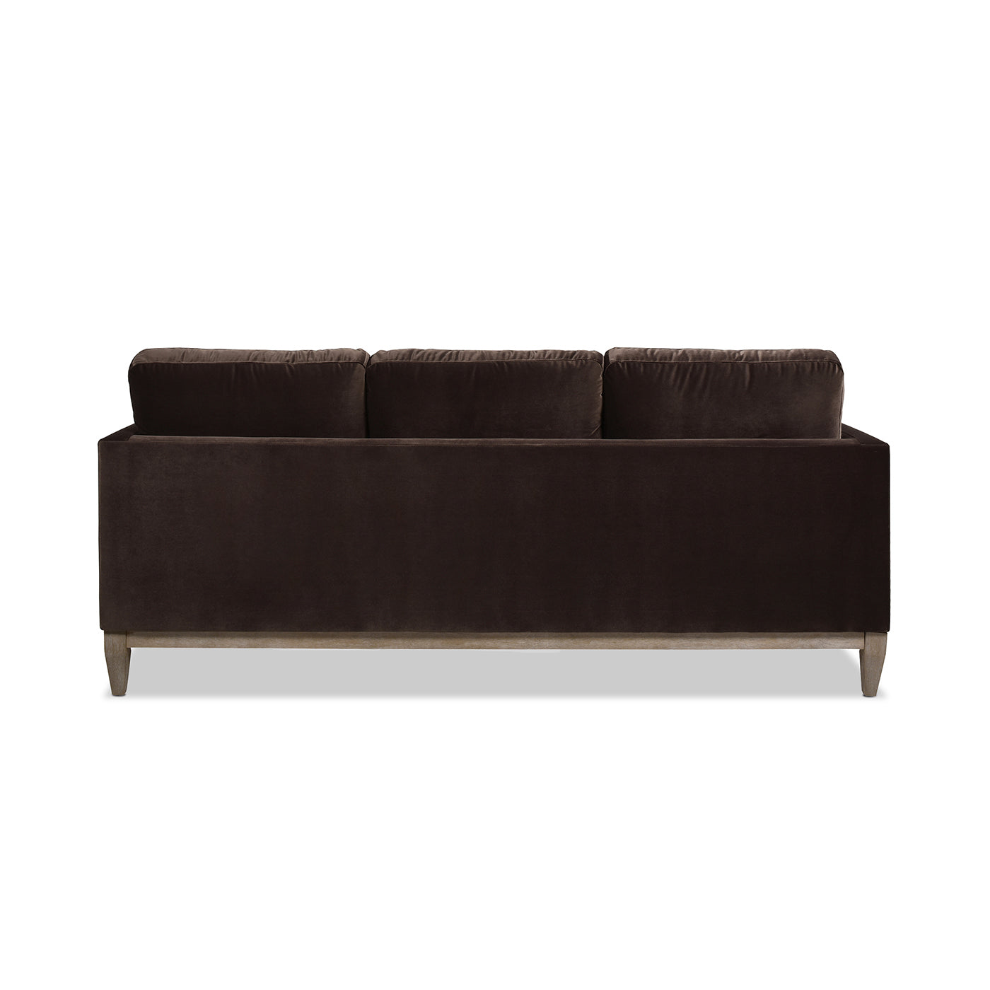 Knox 84" Modern Farmhouse Sofa, Deep Brown Performance Velvet Brown Wood Foam Velvet 3 Seat