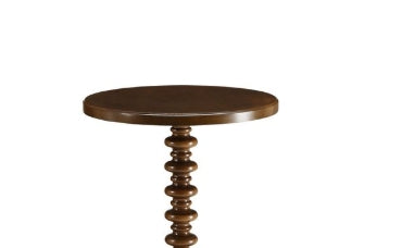 Acton Walnut Finish Accent Table Walnut Synthetic Wood