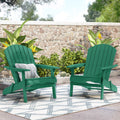 Malibu Adirondack Chair Dark Green Acacia Wood