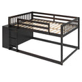 Full Over Full Bunk Bed With 4 Drawers And 3 Shelves Espresso Full Espresso Solid Wood