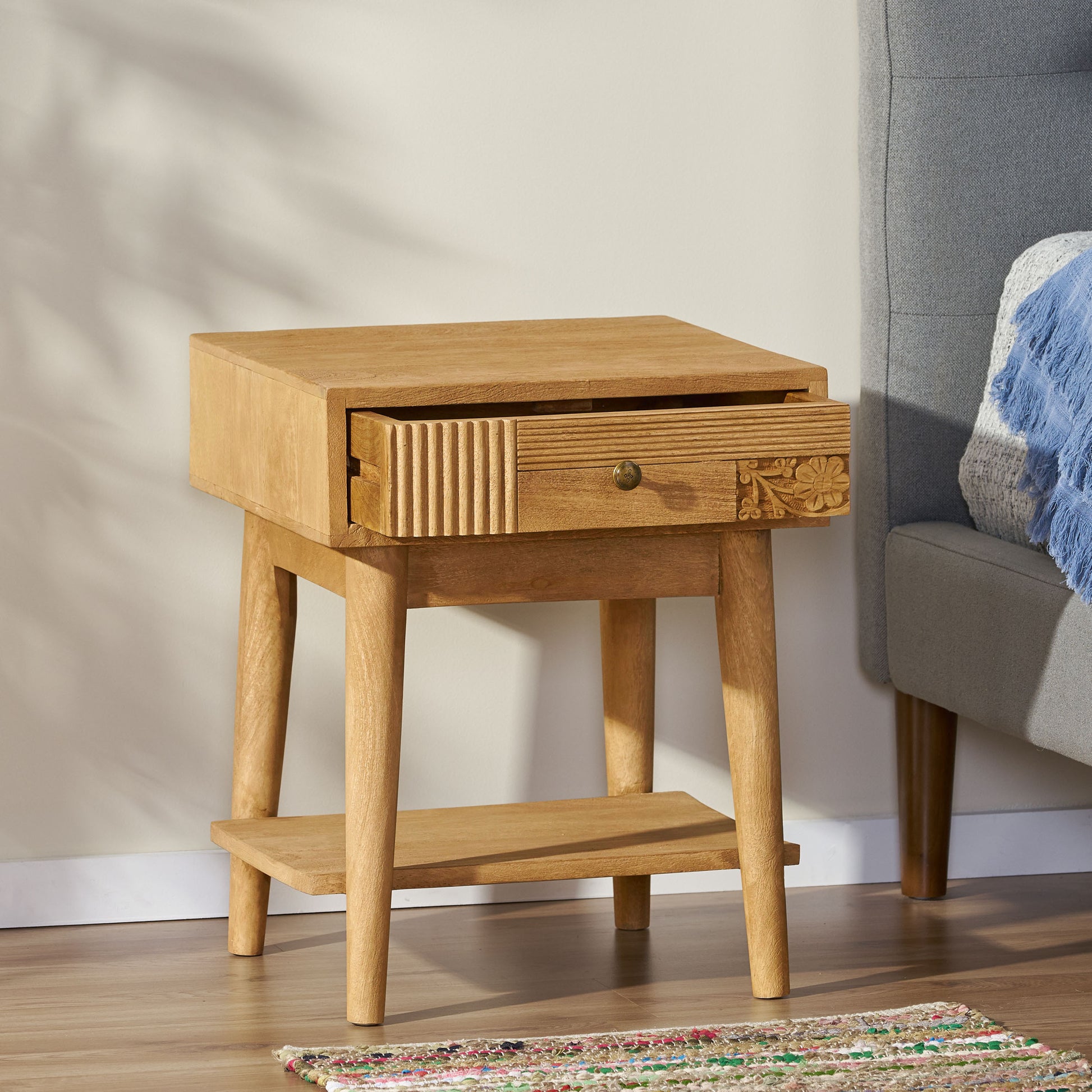 Nightstand Natural Wood