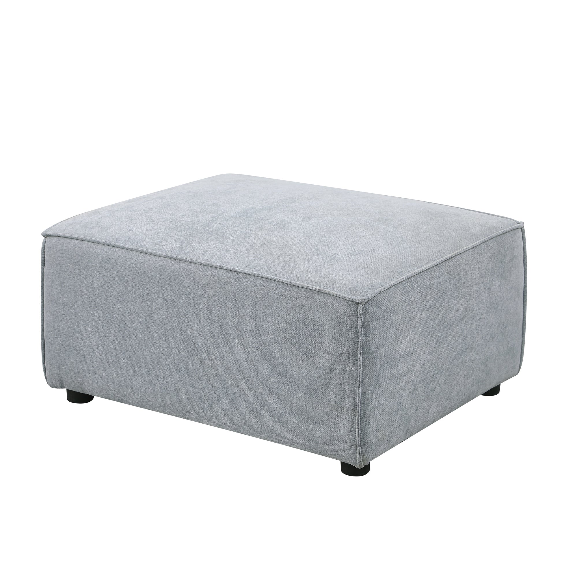 Modular Sofa Grayish Blue Chenille Fabric, Simple And Grand, The Seat And Back Is Very Soft. This Is Also A Knock Down Sofa Grayish Blue Chenille Wood Primary Living Space Medium Soft Cushion Back Medium Duty American Design Eucalyptus Square Arms Carbon