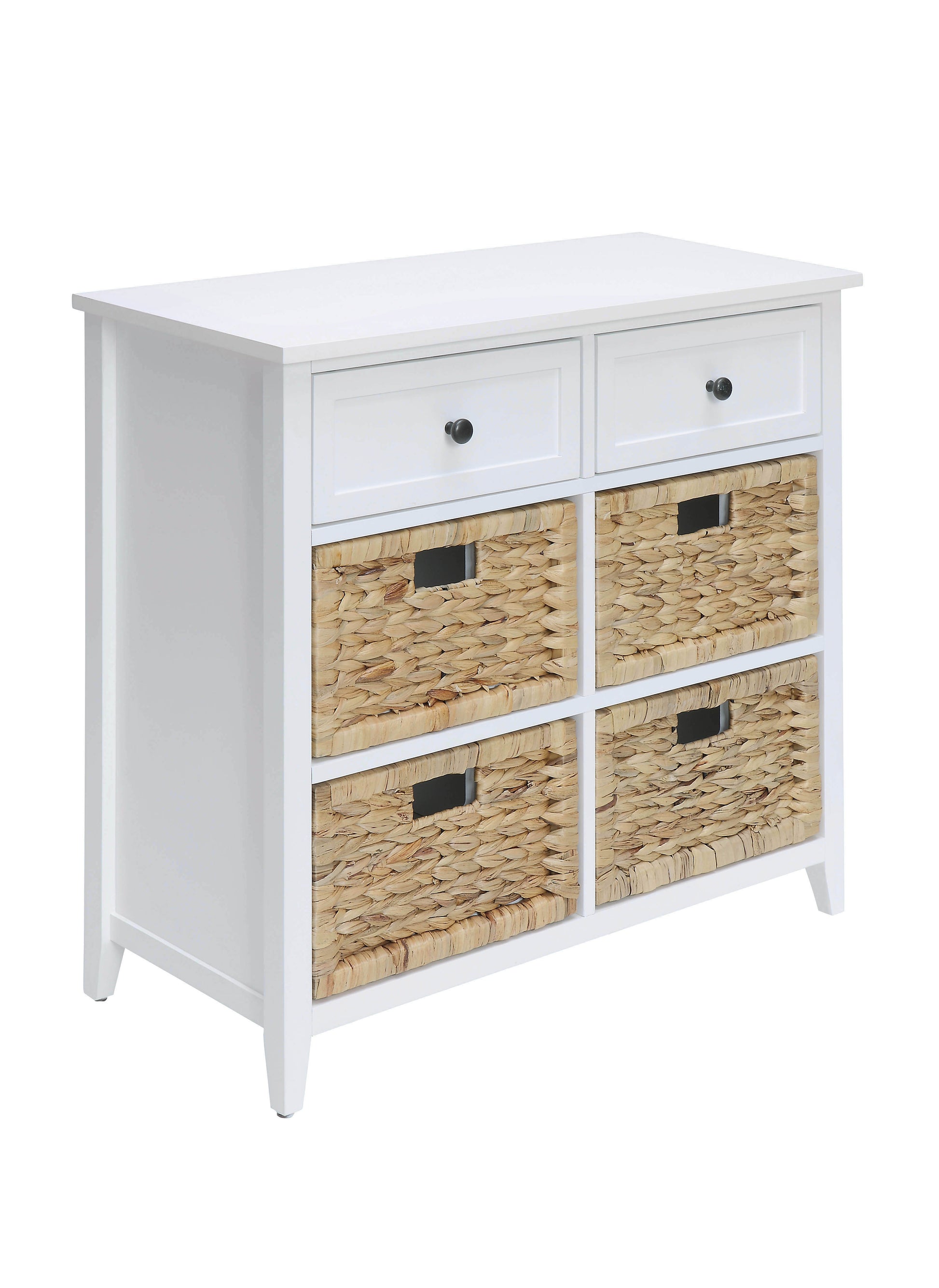 Flavius White Finish Console Cabinet White Synthetic Wood