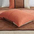 7 Piece Faux Suede Comforter Set Coral Cal King California King Coral Polyester