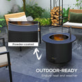 Outsunny 2 In 1 Smokeless Fire Pit, Bbq Grill, 25