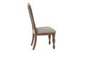 Set Of 2 Dining Chairs Upholstered Tufted Unique Design Chairs Back Cushion Seat Dining Room Brown Brown Dining Room Contemporary,Modern,Transitional Dining Chairs Solid Wood