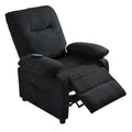 Recliner Chair With Message And Heater, Recliner Chair For Adult, Manual Control Message Chair Black Steel