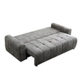 94.49''Sleeper Sofa, Sofa Bed 2 In 1 Pull Out Couch Bed With Storage Chaise For Living Room, Sofa Sleeper With Pull Out Bed, Dark Grey Couch Dark Grey Fabric 3 Seat