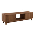 Modern Fluted Door Minimalist Tv Stand For Tvs Up To 65 Inches Mocha Coffee 60 69 Inches Mdf Mdf