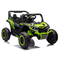 24V Two Seater Kids Ride On Utv W Parents Remote Control,Four Wheel Suspension,Slow Start,Large Wheel Design,Anti Collision Bar,Storage Space,Music,Usb,Bluetooth,Volume Control,Led Lights For Kids 3