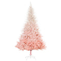 Homcom 6Ft Unlit Spruce Artificial Christmas Tree With Realistic Branches And 800 Tips, Pink Pink Plastic