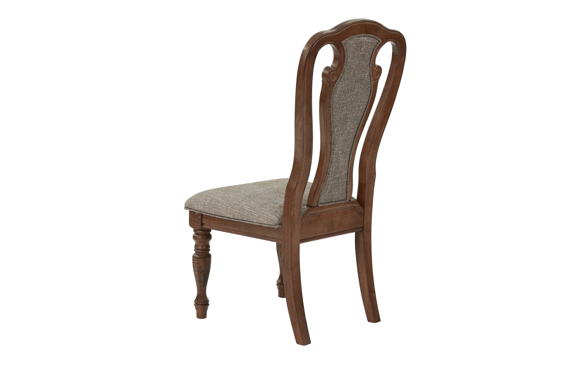 Set Of 2 Dining Chairs Upholstered Tufted Unique Design Chairs Back Cushion Seat Dining Room Brown Brown Dining Room Contemporary,Modern,Transitional Dining Chairs Solid Wood