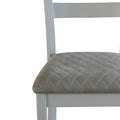 House Marchese Two Tone Gray Fabric&Pearl Gray Finish Side Chair Set Of 2 Gray Fabric