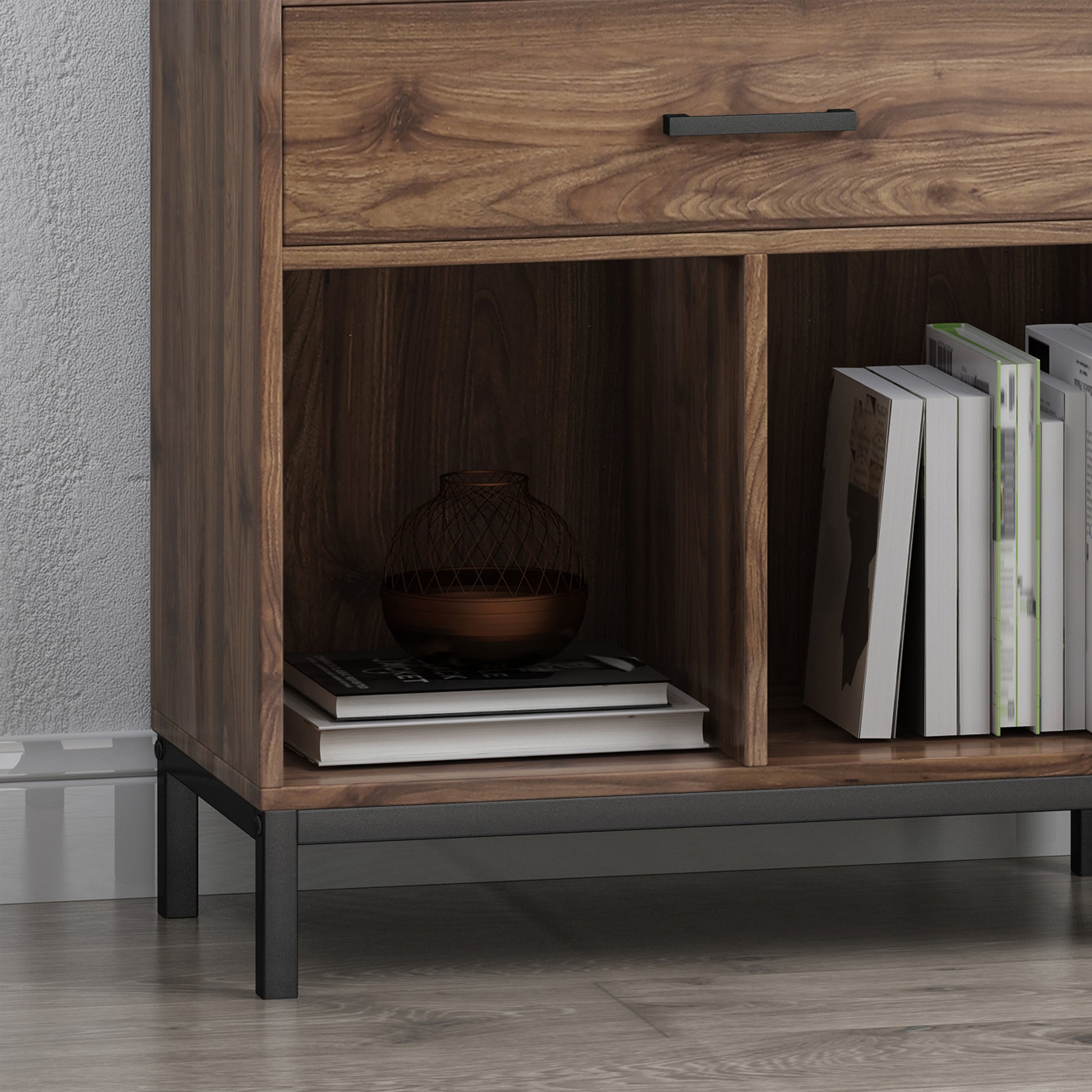 Cube Unit Bookcase Walnut Mdf