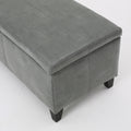 Glouster Storage Ottoman V2 Dark Grey Pu