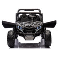 24V Two Seater Kids Ride On Utv W Parents Remote Control,Four Wheel Suspension,Slow Start,Large Wheel Design,Anti Collision Bar,Storage Space,Music,Usb,Bluetooth,Volume Control,Led Lights For Kids 3 . Black 100 149 Lbs Polypropylene