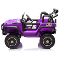 24V Two Seater Kids Ride On Truck Car W Parents Control,200W*2,Seat Width 20.28In,Four Wheel Suspension,Led Lights,Music,Mp3,Bluetooth,Two Independent Seat Belts,Suitable For Off Road For Kids Aged