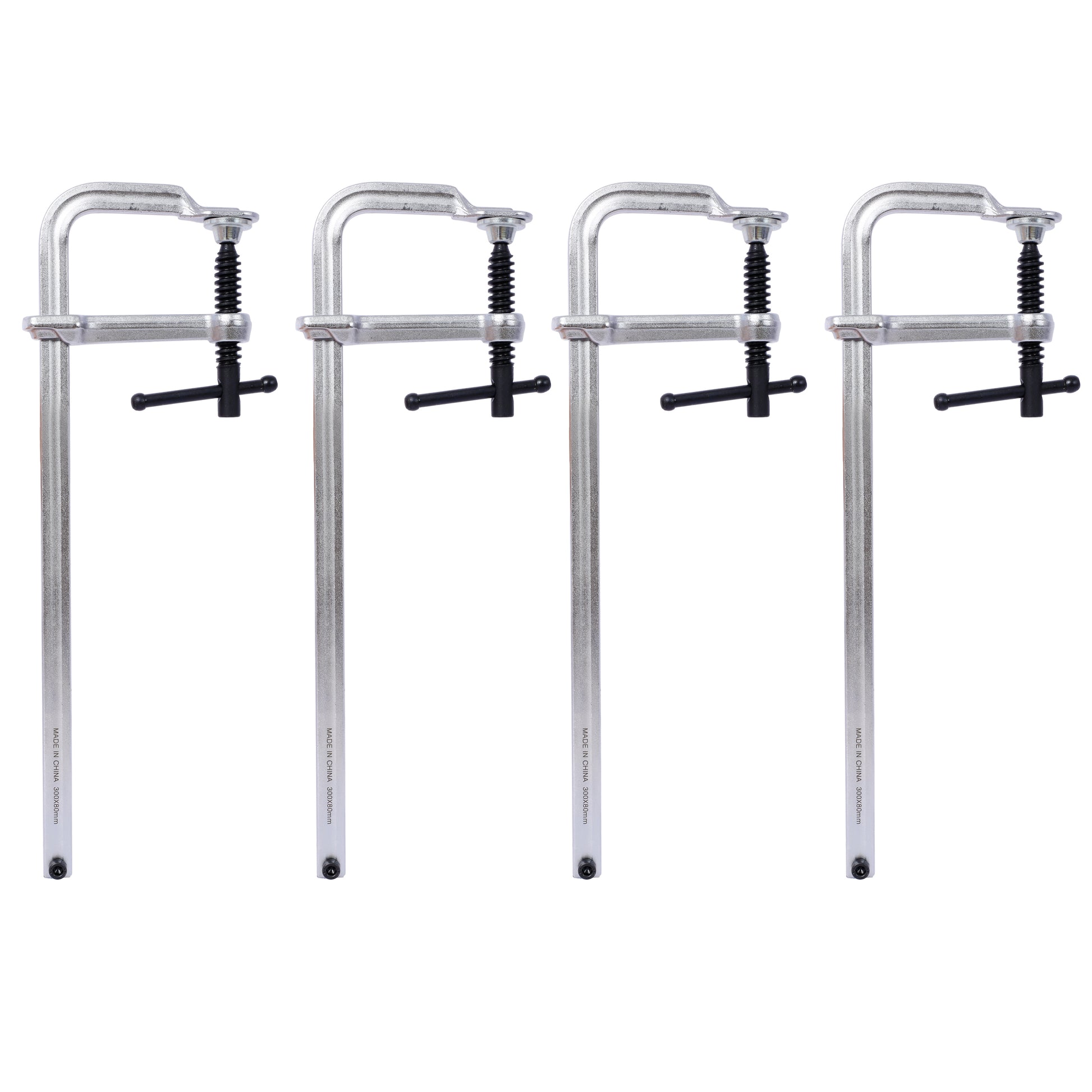 Wood Workbench Wooden Workbench For Garage Workshop And Home, With Bar Clamps Set 12 Inch X 3Inch Throat,Pack Of 4 Natural Rubber Wood