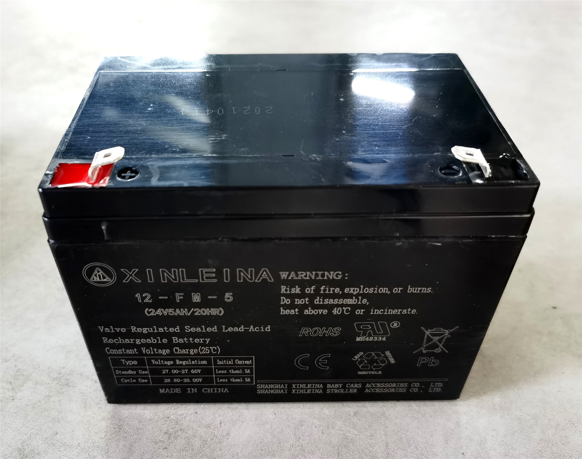 24V 5Ah Battery For Kids Ride On Car, Valve Regulated Lead Acid Rechargeable Battery,Rechargeable Replacement Battery For Kids Ride Ons Black Plastic