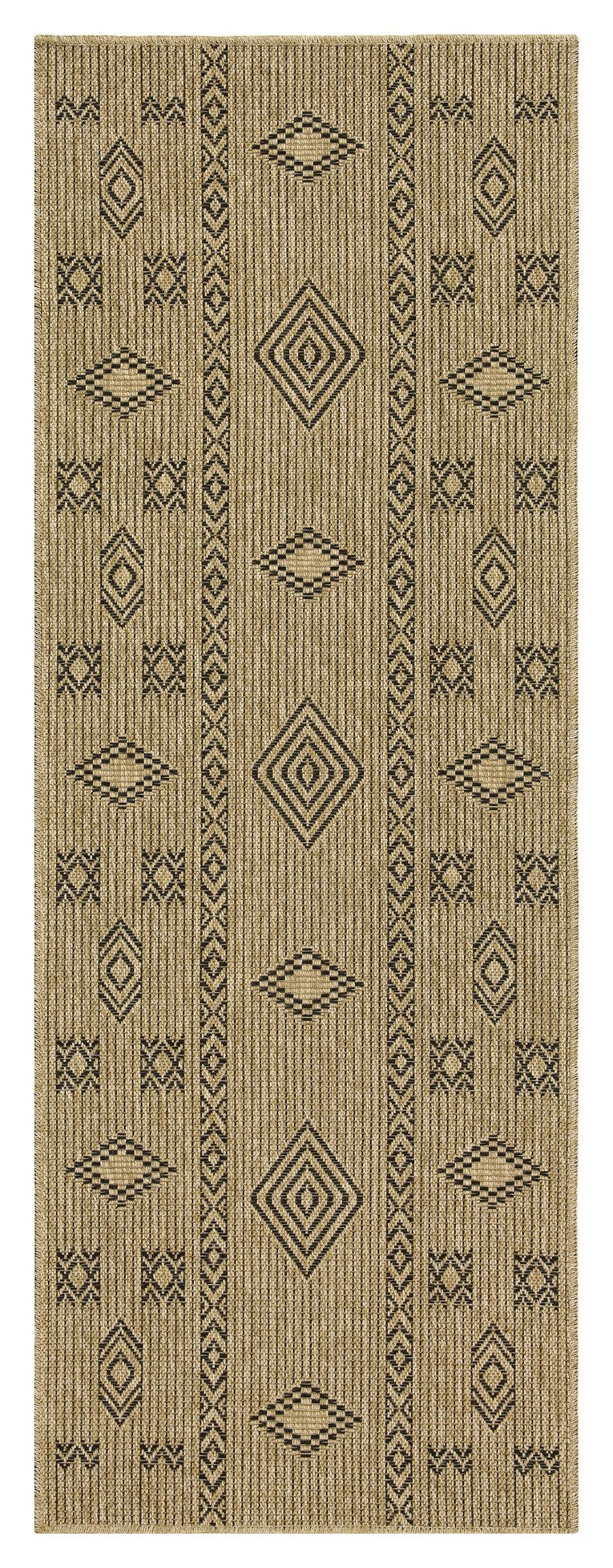 Earth Gc Ntl1001 Jute Black 7 Ft. 10 In. X 10 Ft. 3 In. Indoor Outdoor Area Rug Natural Black Polyester Polypropylene