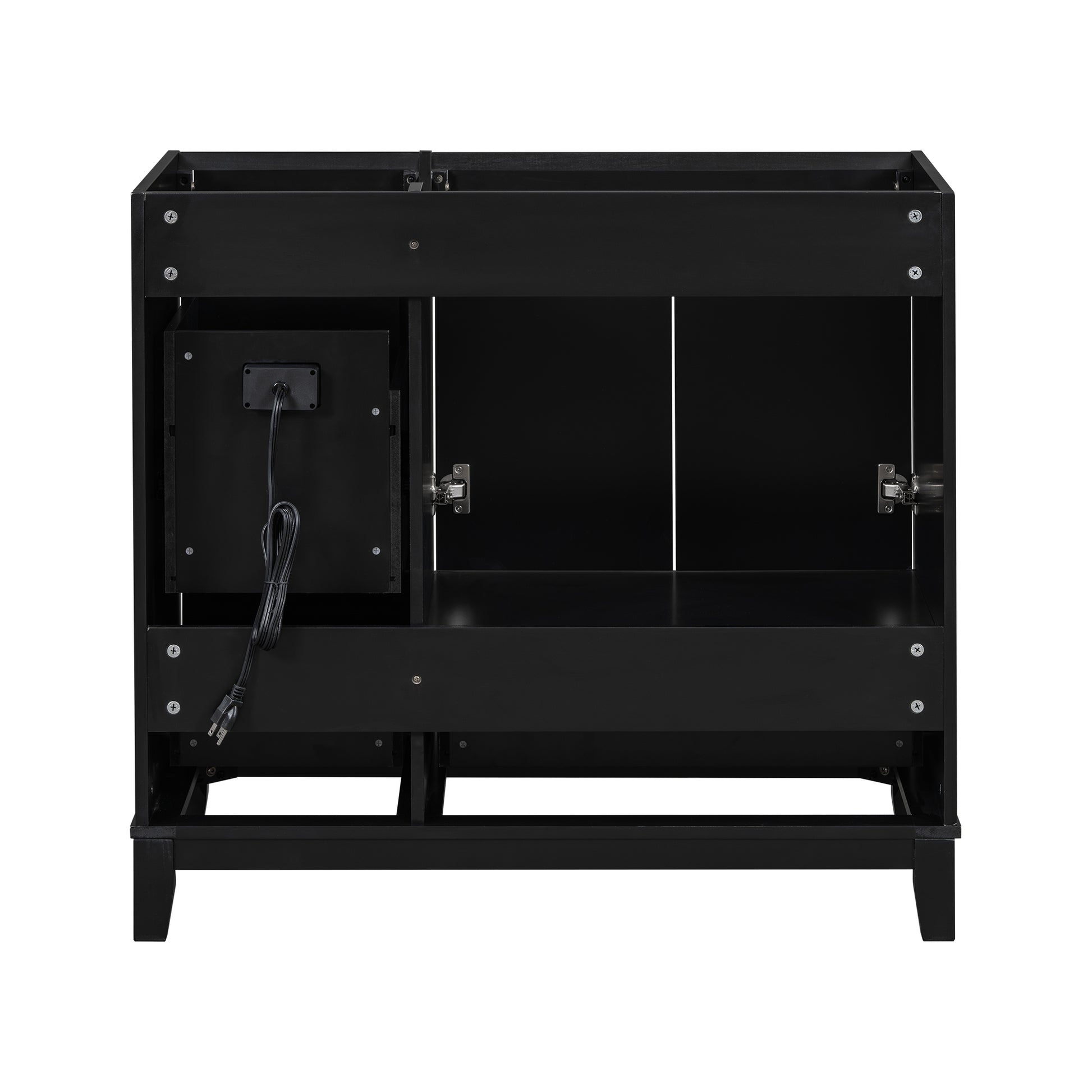 Cabinet Only 36" Bathroom Vanity Black Sink Not Included Black Bathroom Solid Wood Mdf