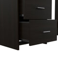 Berlin Three Drawers Desk Black Computer Desk Bedroom Modern Freestanding Rectangular Desk Rectangular Mdf Engineered Wood