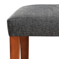 Charla Gray Fabric & Oak Finish Bench Gray Fabric,Synthetic Wood