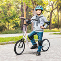 Aosom Youth Scooter Kick Scooter For Kids 5 With Adjustable Handlebar 16