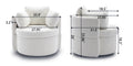 029 Teddy Fabric Swivel And Storage Chair With Back Cushion For Living Room,Light Gray Light Gray Primary Living Space Modern Foam Teddy