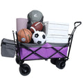 480Lbs Collapsible Wagon With Canopy,Wagon Stroller With 7