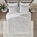 Ultra Plush Down Alternative Comforter Set Queen Ivory Faux Fur